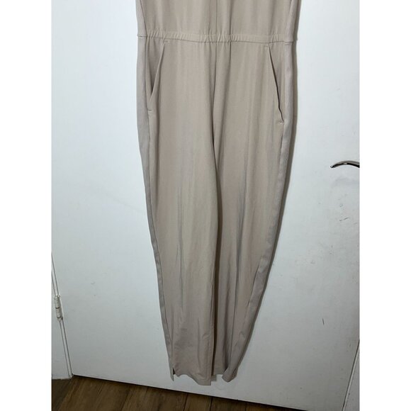 Athleta Brooklyn Jumpsuit, Cream, Size 4 tall - Picture 4 of 10